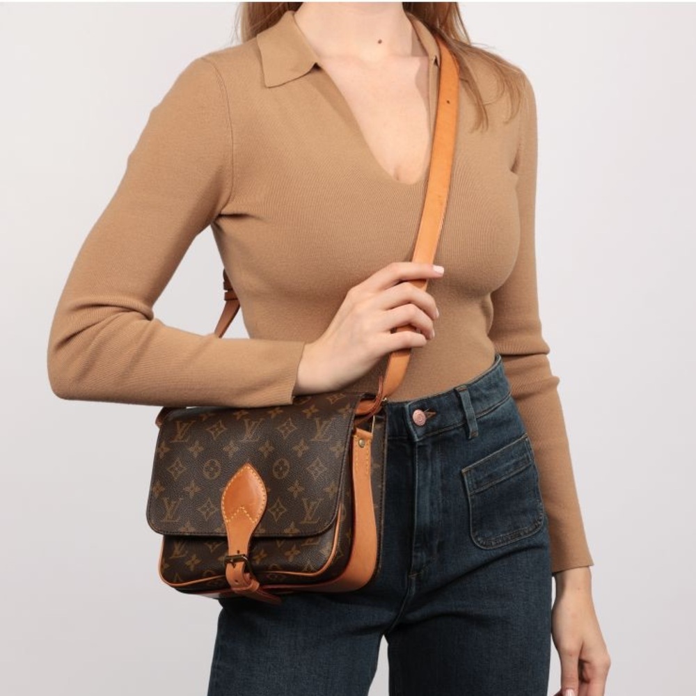 SOLD Louis Vuitton Cartouchière MM Monogram Crossbody/Shoulder Bag Vintage - Picture 16 of 16